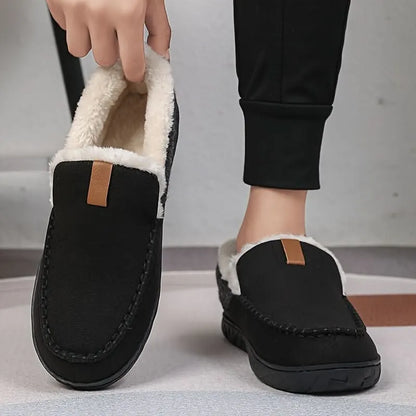 TERRAWOOL | Mocassins Homme Chauds en Laine Synthétique pour la Maison