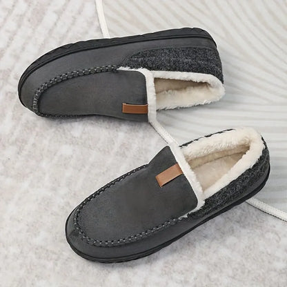 TERRAWOOL | Mocassins Homme Chauds en Laine Synthétique pour la Maison