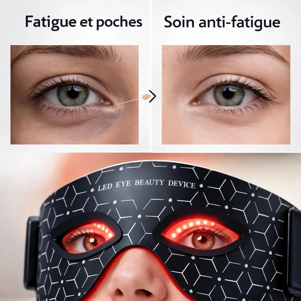 Masque LED Anti-Cernes – Masque Luminothérapie Yeux Lumière Rouge