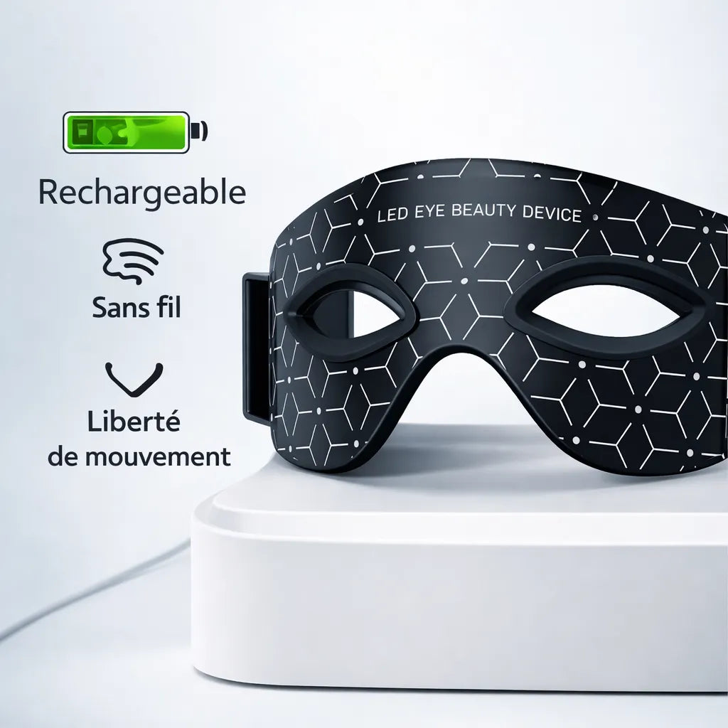 Masque LED Anti-Cernes – Masque Luminothérapie Yeux Lumière Rouge