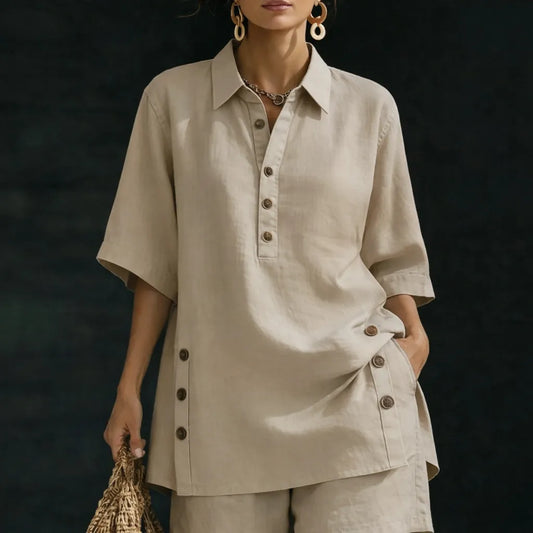 Novelya™ – Tunique longue femme fluide grande taille blouse