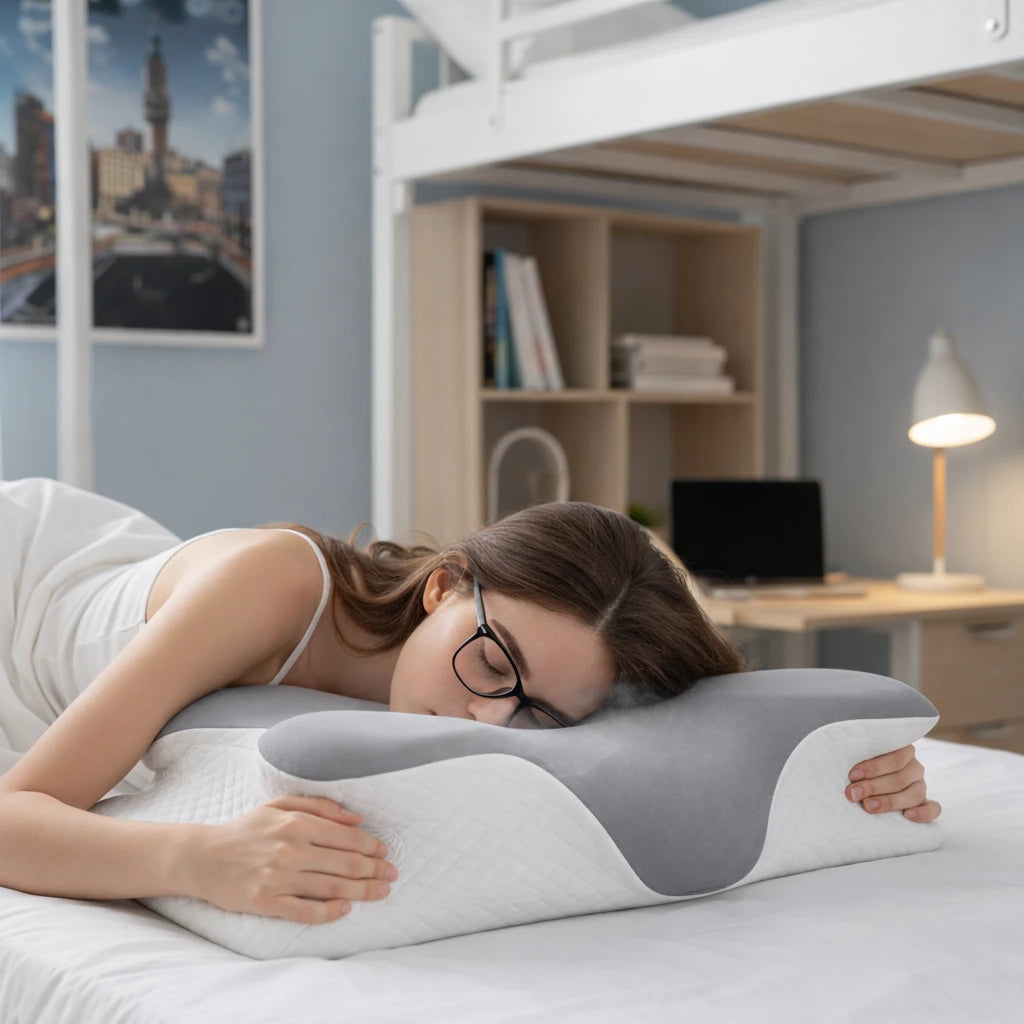 Oreiller Cervical Ergonomique à Mémoire de Forme