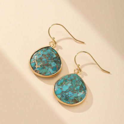 Boucles d'Oreilles Turquoise – Miroir du Ciel