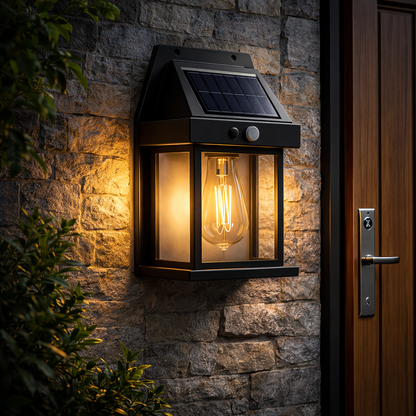 Applique Murale Solaire Effet Tungstène