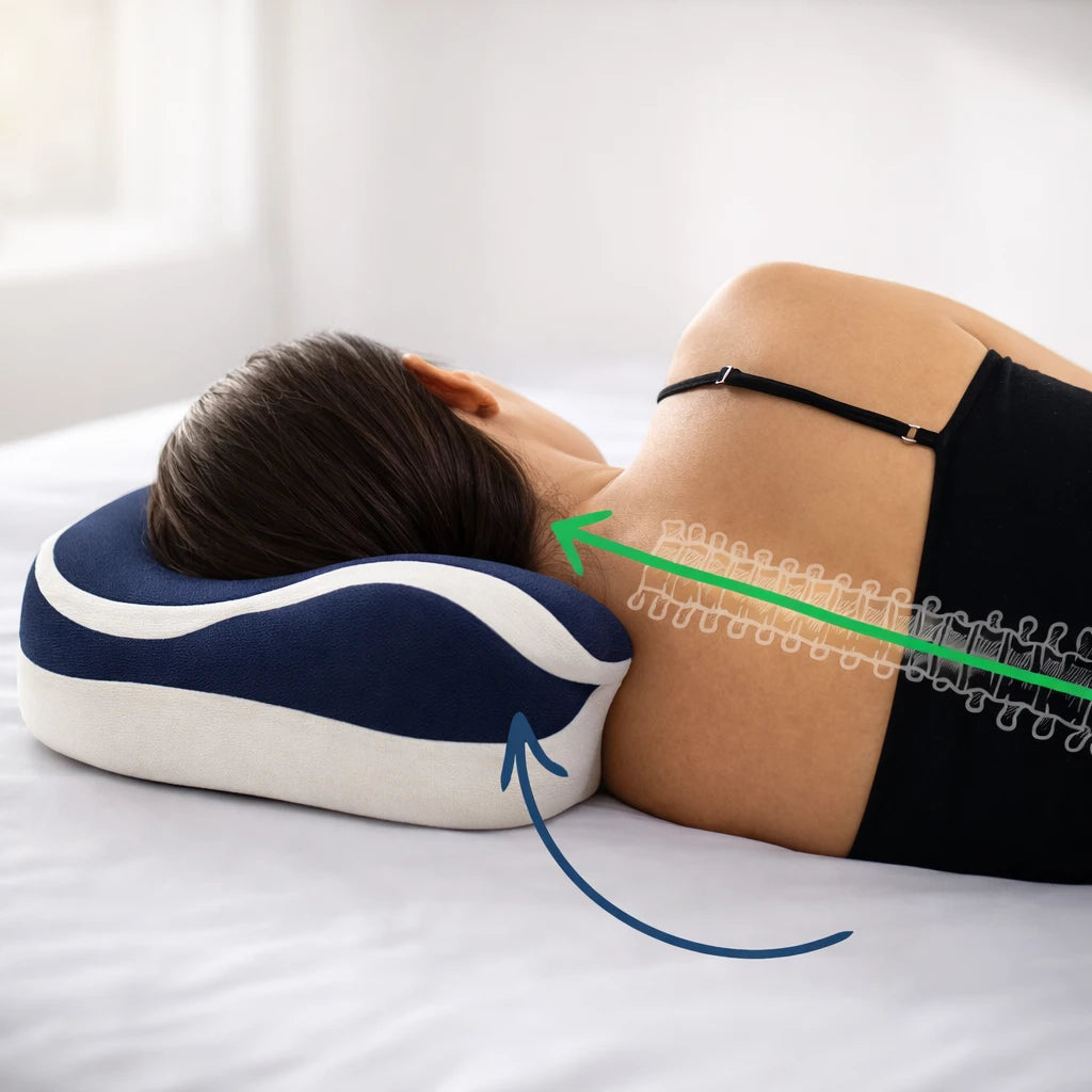 Oreiller Cervical Ergonomique à Mémoire de Forme