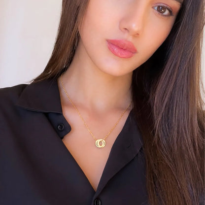 Collier Femme Personnalisé Entrelacés | Collier femme à prénoms gravés en acier inoxydable