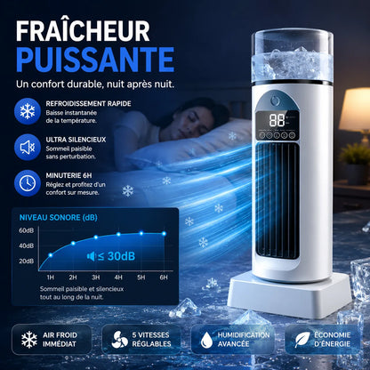 ArcticFlow | Ventilateur Rafraichisseur d Air Brumisateur – Climatiseur Mobile Sans Évacuation