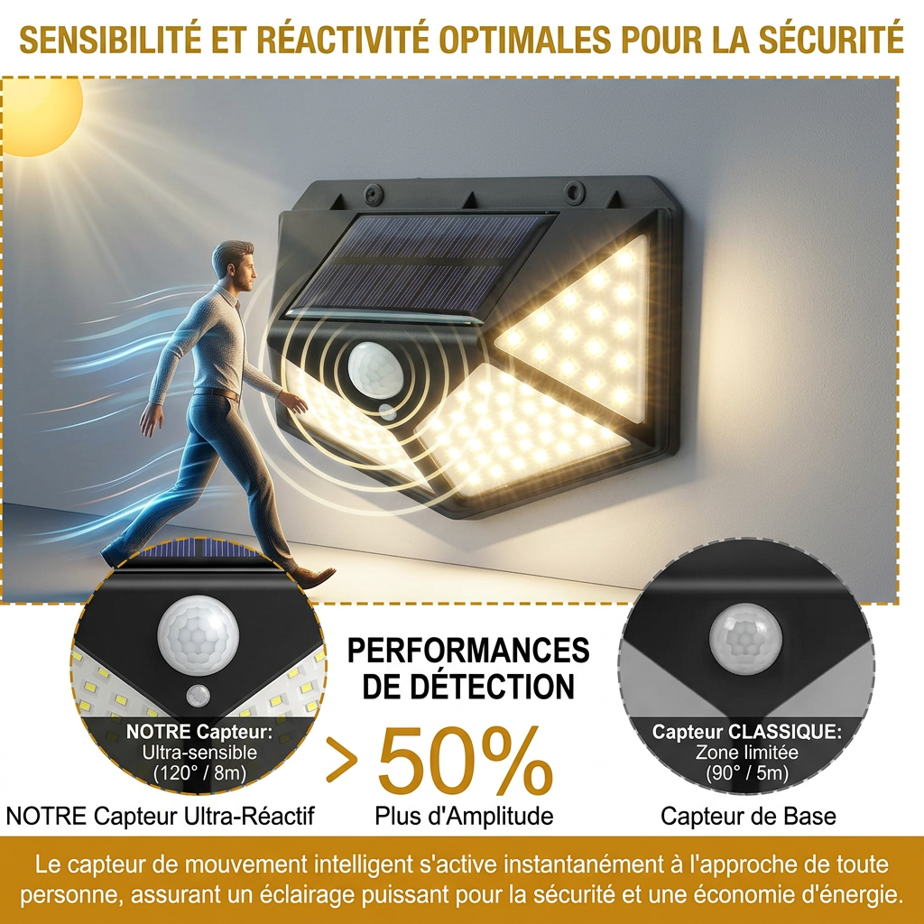 Applique Extérieur Solaire 100 LED