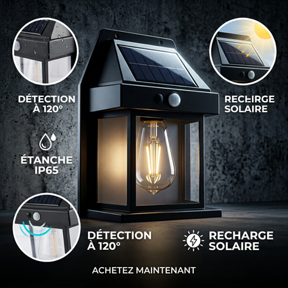 Applique Murale Solaire Effet Tungstène