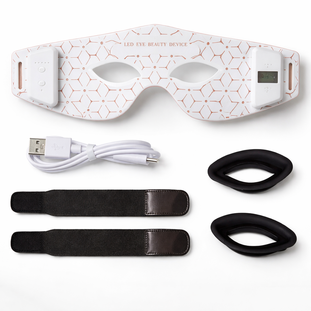 Masque LED Anti-Cernes – Masque Luminothérapie Yeux Lumière Rouge