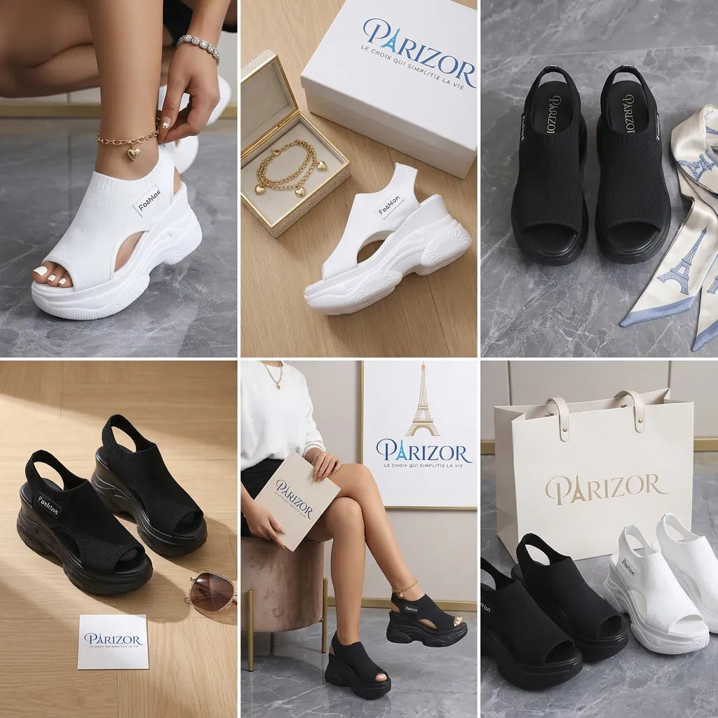 AIRLIFT™ | Sandale Plate Forme Femme – Confort & Respirabilité