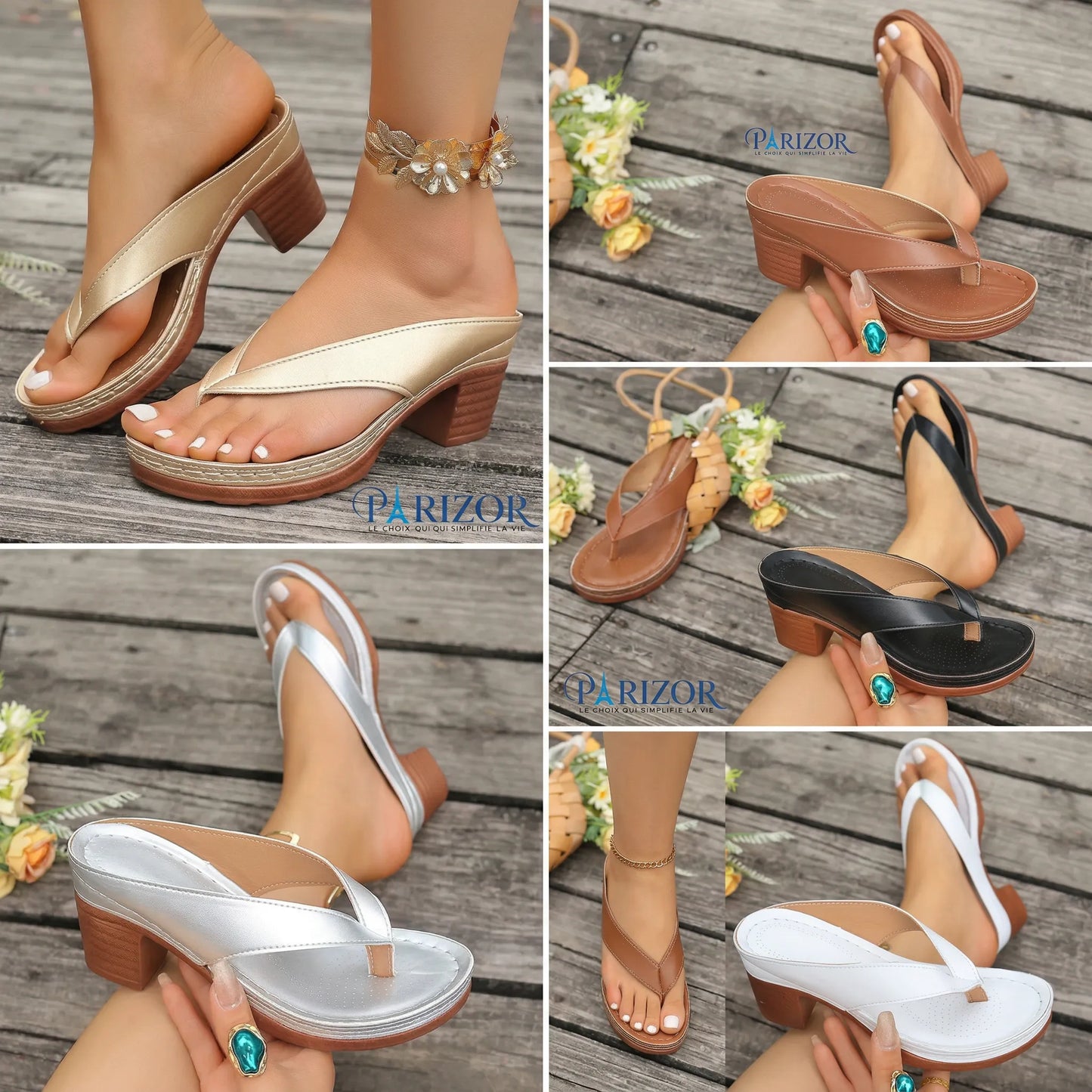 LUXARA DORÉ™ | Sandales Dorées Femme Élégantes Été – Plateforme Talon Confort