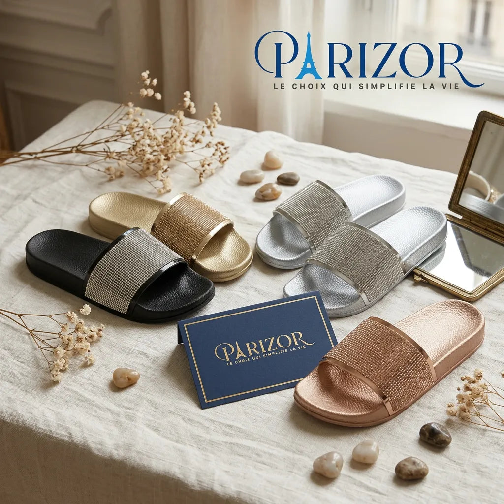NÉLIA DORÉ™ | Sandales Dorées Femme Confort Été – Plates Style Plage Élégant