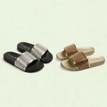 NÉLIA DORÉ™ | Sandales Dorées Femme Confort Été – Plates Style Plage Élégant