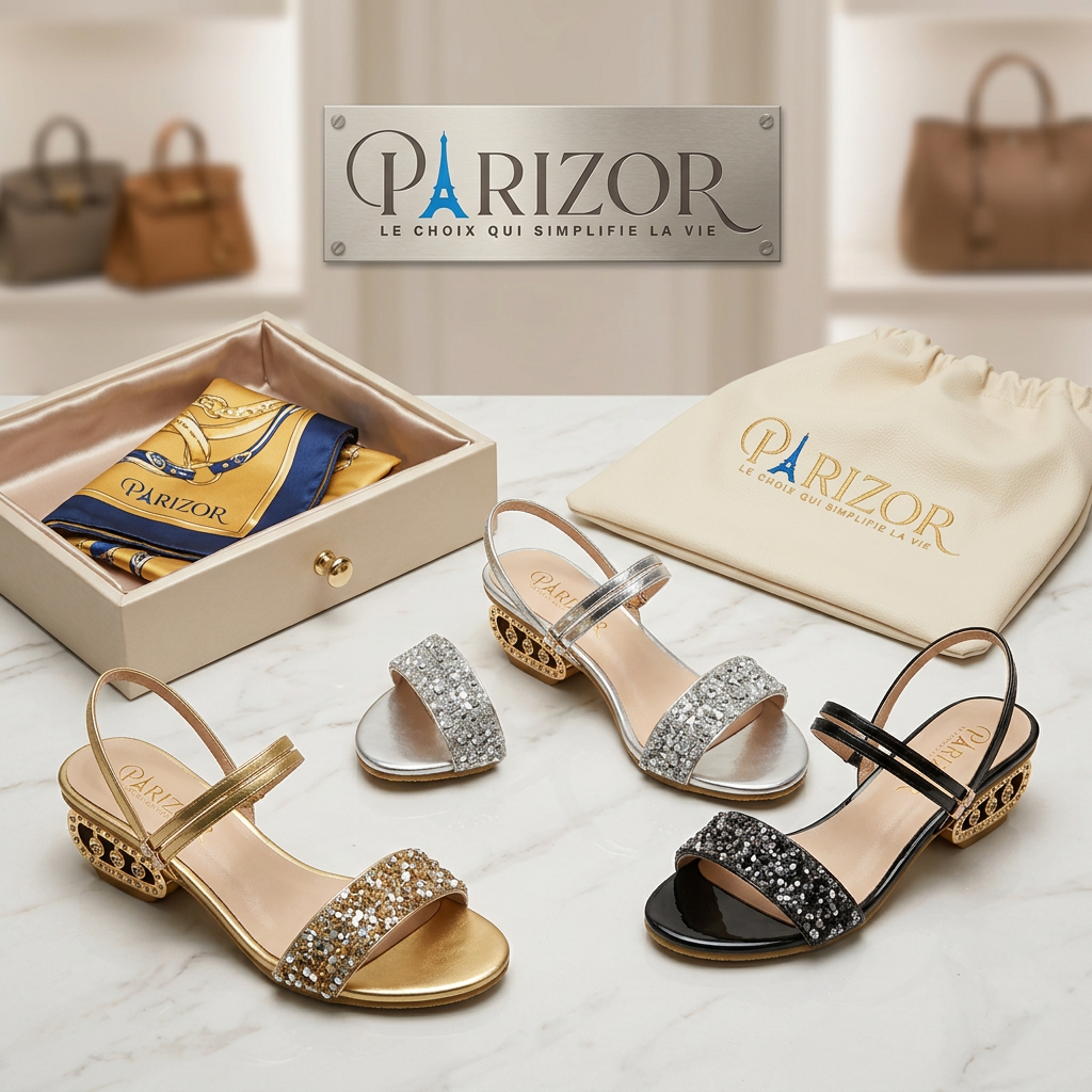 ÉCLAT DORÉ™ – Sandales Dorées Femme Plates à Paillettes Confort Été