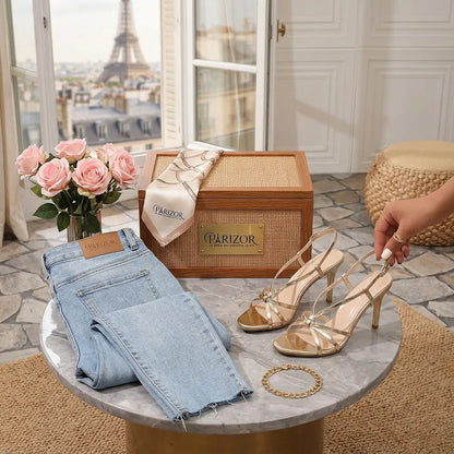 Sandales Dorées Femme Élégantes à Talon Confort