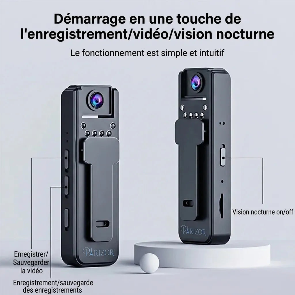 ClipCam Pro - mini caméra de surveillance, caméra espion portable, camera miniature