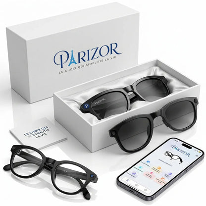 VisionAI Glass – lunettes avec caméra espion - mini caméra de surveillance