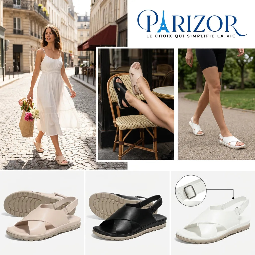 CONFORTA LIFT | Sandales Plates Femme Été – Confort & Légèreté