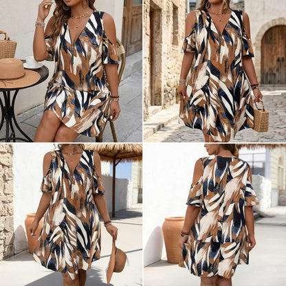 Séréna™ – Robe mi longue femme fluide imprimé floral