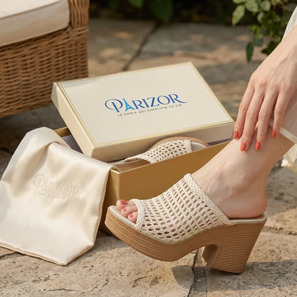 LUXE PLATFORM™ – Sandales Plateforme Femme Élégance & Hauteur Confort
