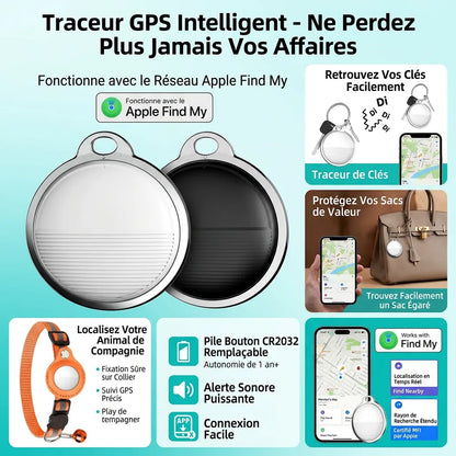Trackéo Pro - Mini Traceur GPS Bluetooth Compatible Traceur GPS Sans Abonnement Compatible