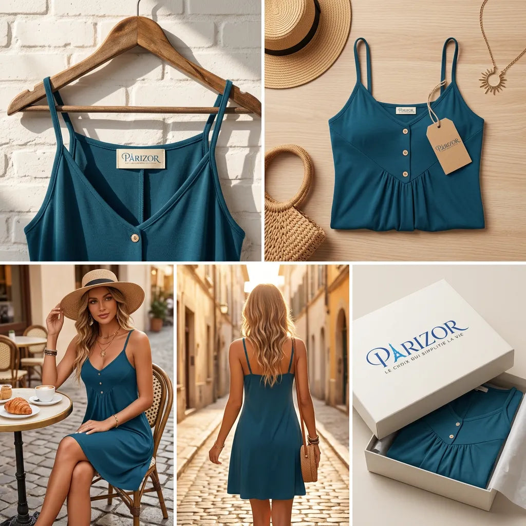 Élance Paris™ – Tunique Longue Femme Fluide Été