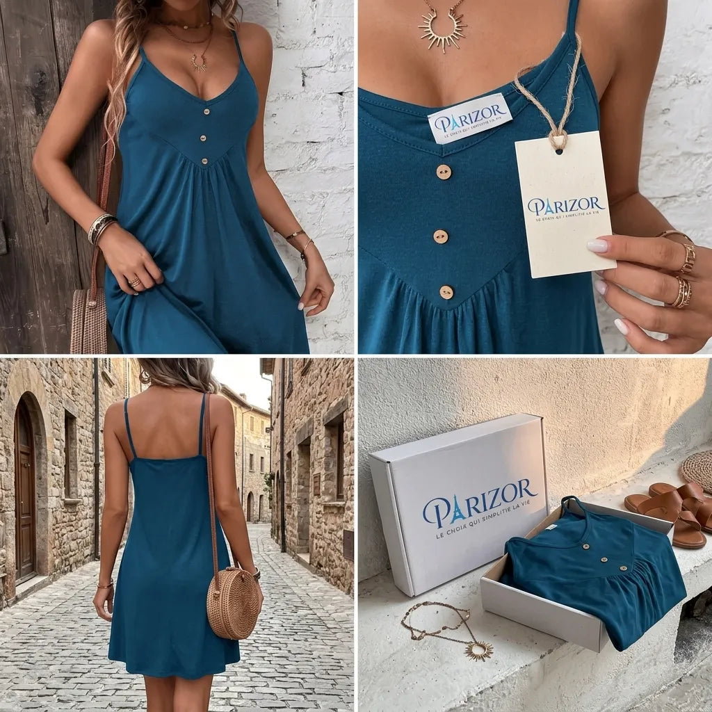 Élance Paris™ – Tunique Longue Femme Fluide Été