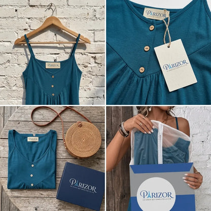 Élance Paris™ – Tunique Longue Femme Fluide Été