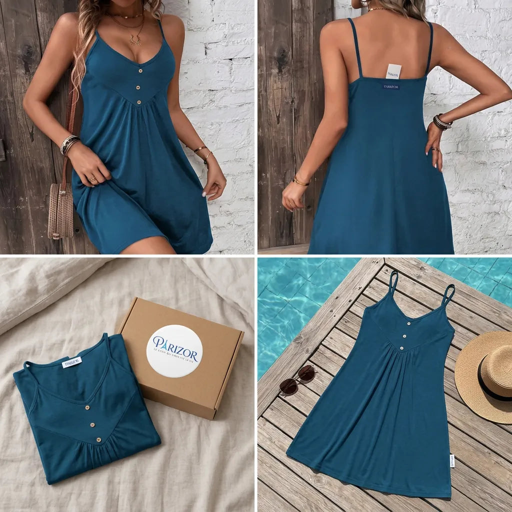 Élance Paris™ – Tunique Longue Femme Fluide Été