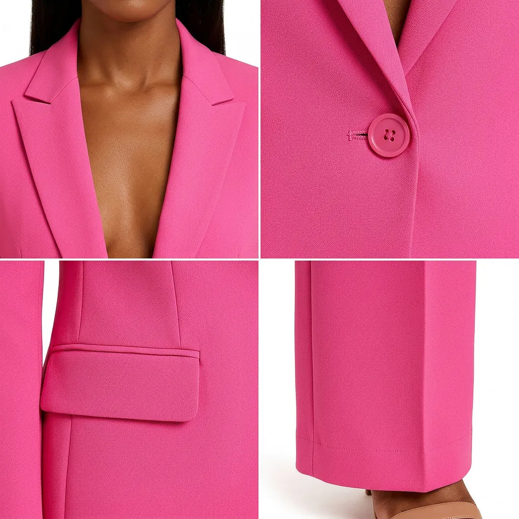 Élégance Prestige | Ensemble Tailleur Femme Blazer Long