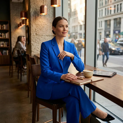 Élégance Prestige | Ensemble Tailleur Femme Blazer Long