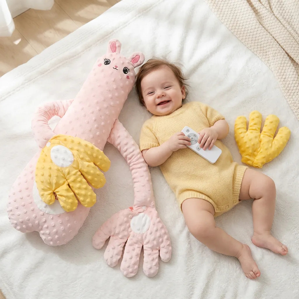 Doudou pour Bébé Câlin | Coussin de tapotement apaisant à télécommande, 3 modes réglables