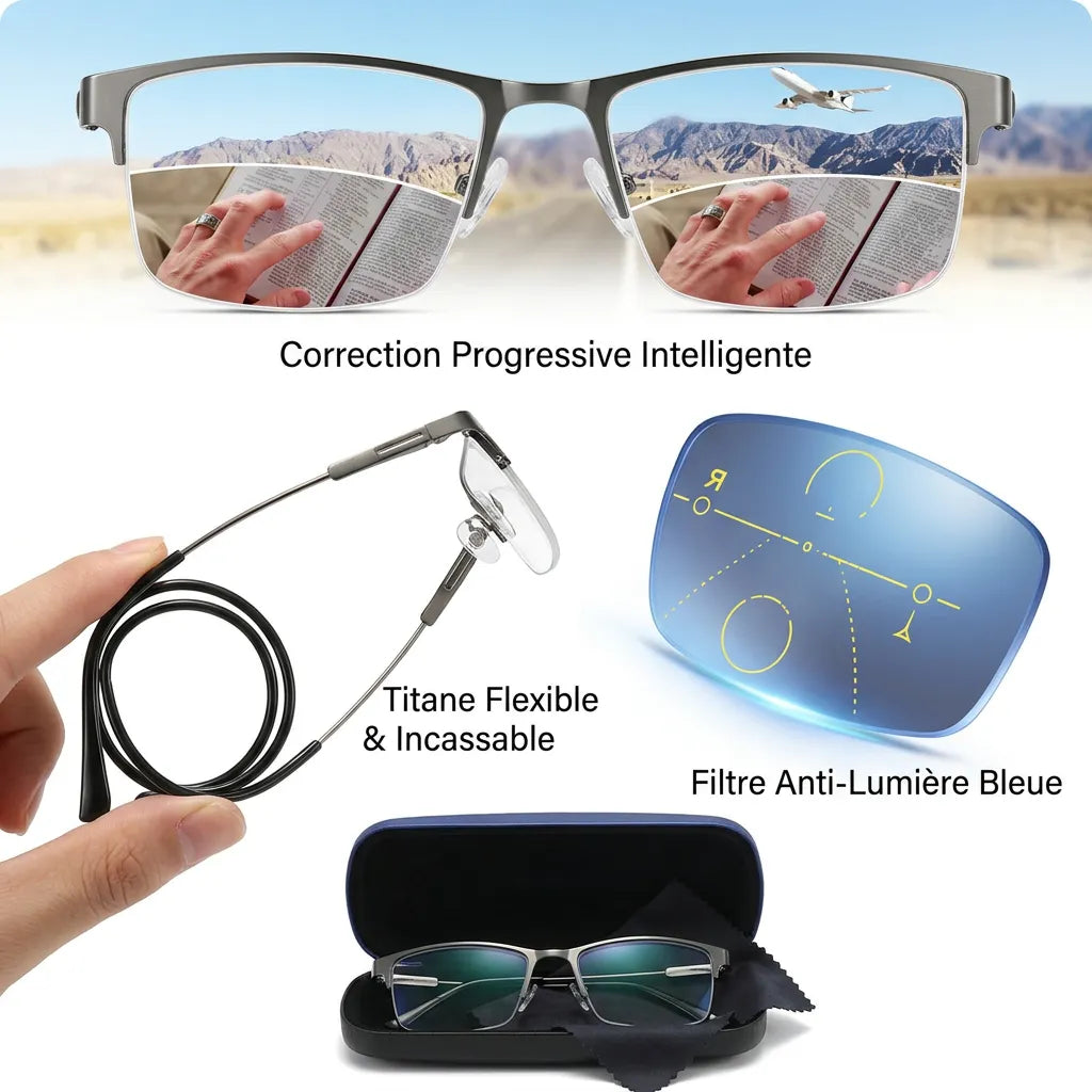 Lunettes Progressives VisionPro | Verres photochromiques intelligents multifocaux