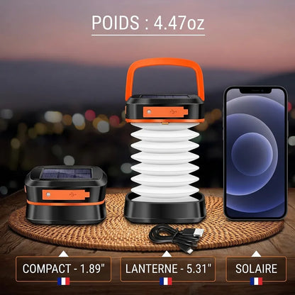Lampe de Camping CampGlow | Lampe LED rechargeable pliable