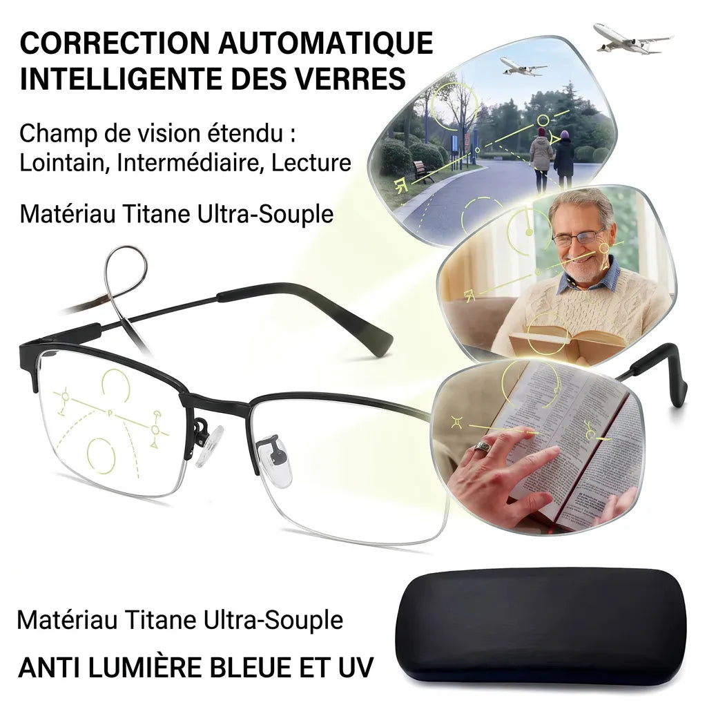 Lunettes Progressives VisionPro | Verres photochromiques intelligents multifocaux