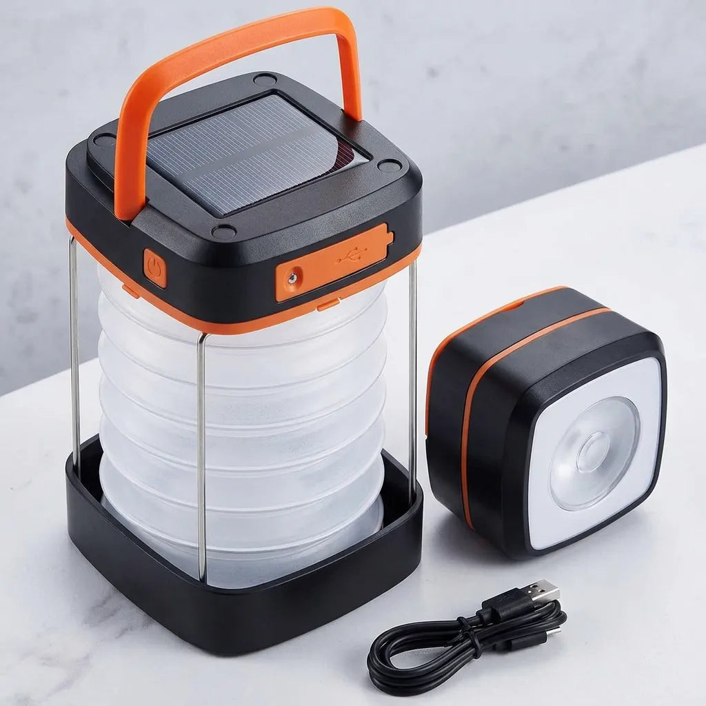 Lampe de Camping CampGlow | Lampe LED rechargeable pliable