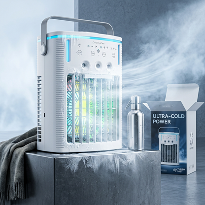 LumiAir | Ventilateur Brumisateur Rafraîchisseur d'Air USB 1000 ml avec Lumière d'Ambiance