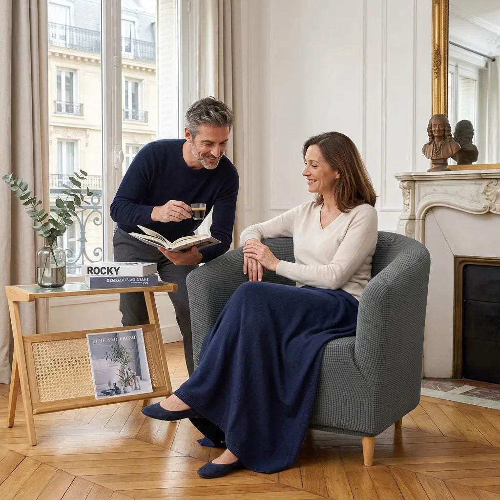 Housse de Fauteuil Velino | Housse pour fauteuil crapaud extensible antidérapante