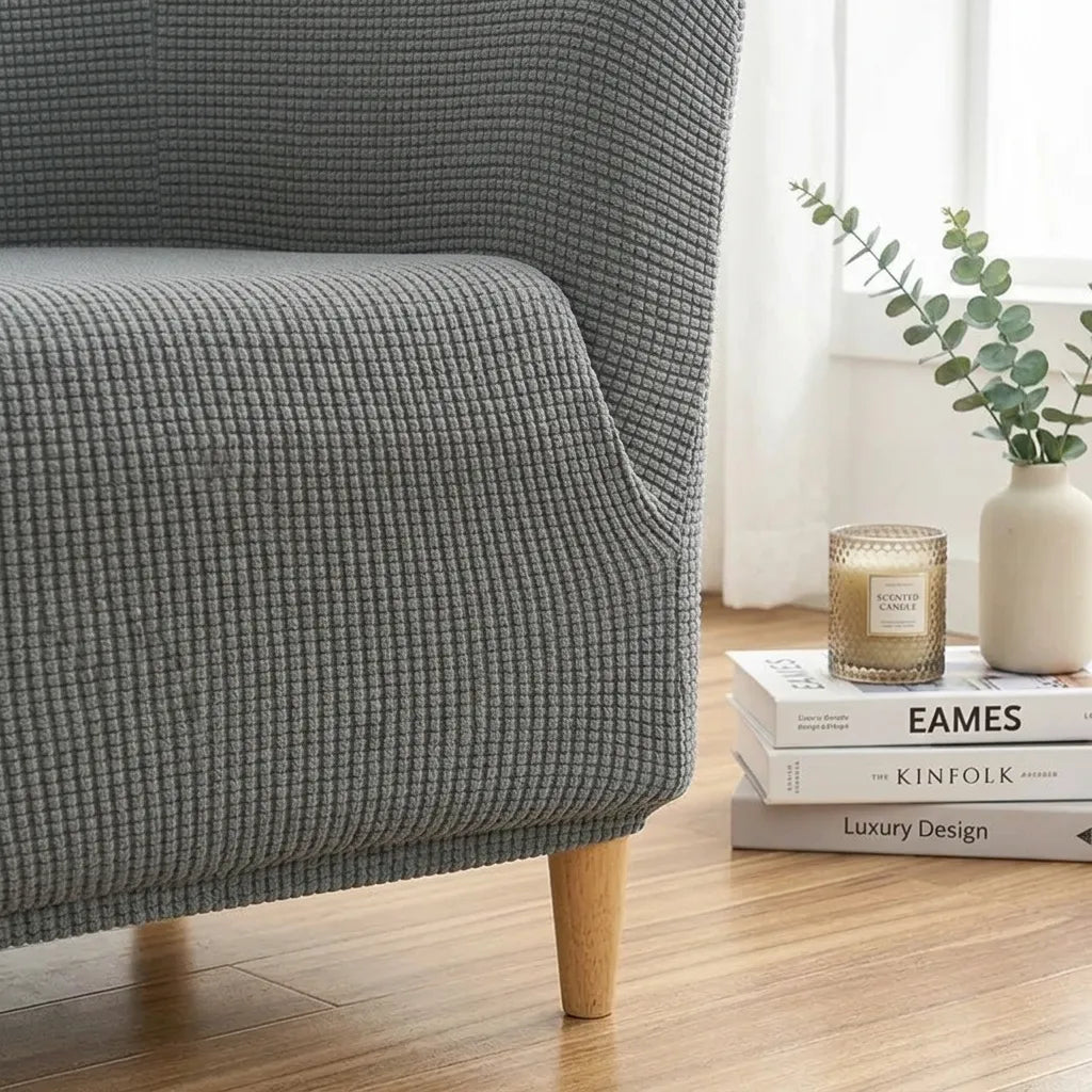 Housse de Fauteuil Velino | Housse pour fauteuil crapaud extensible antidérapante