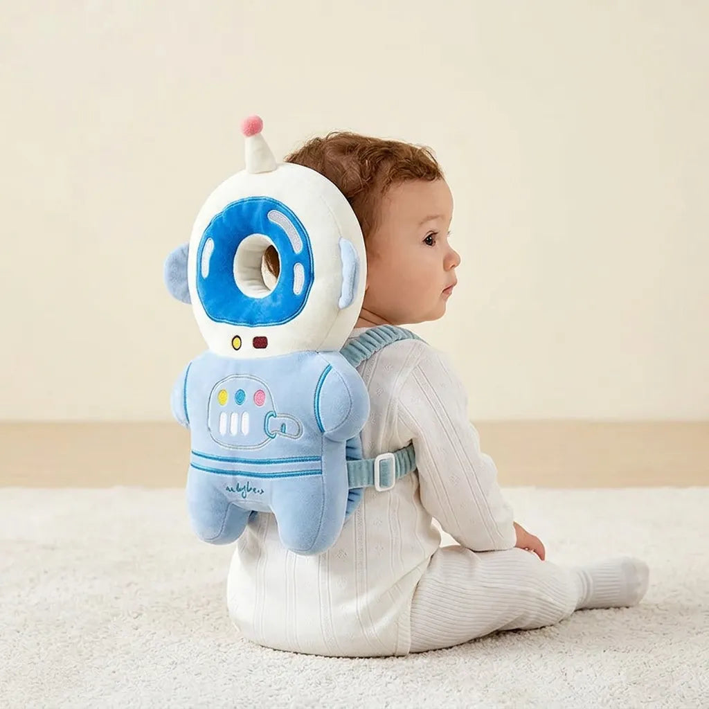 Doudou pour Bébé Protecteur | Coussin anti-chute à porter, protège-tête et dos motif astronaute