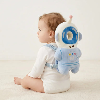 Doudou pour Bébé Protecteur | Coussin anti-chute à porter, protège-tête et dos motif astronaute