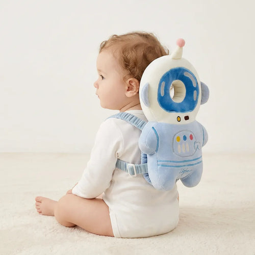Doudou pour Bébé Protecteur | Coussin anti-chute à porter, protège-tête et dos motif astronaute