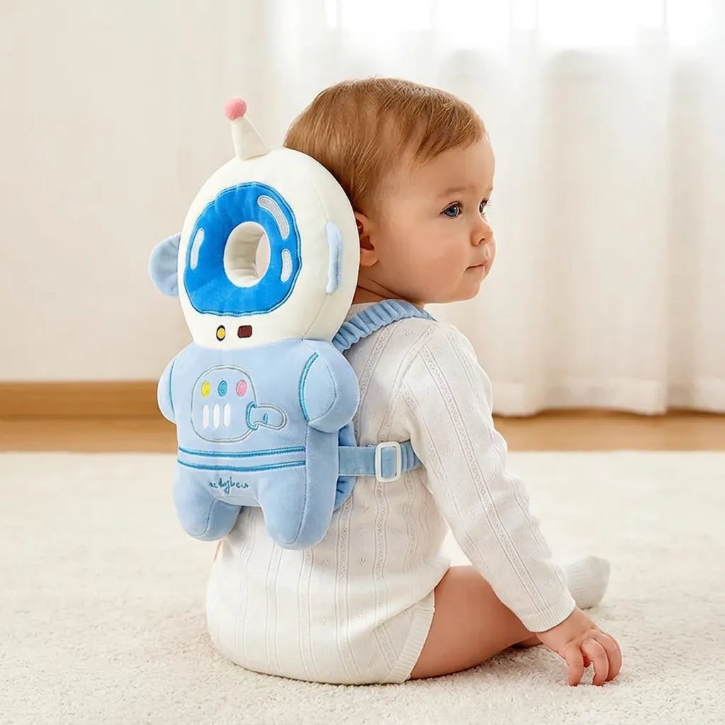 Doudou pour Bébé Protecteur | Coussin anti-chute à porter, protège-tête et dos motif astronaute
