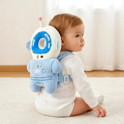 Doudou pour Bébé Protecteur | Coussin anti-chute à porter, protège-tête et dos motif astronaute