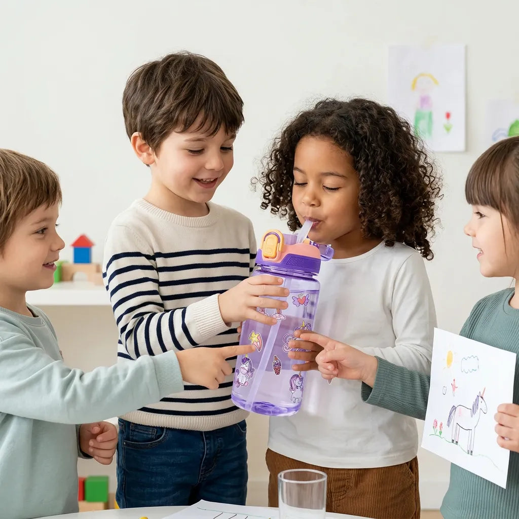 Gourde Enfant DinoSip | Gourde enfant 600ml avec paille étanche sans BPA