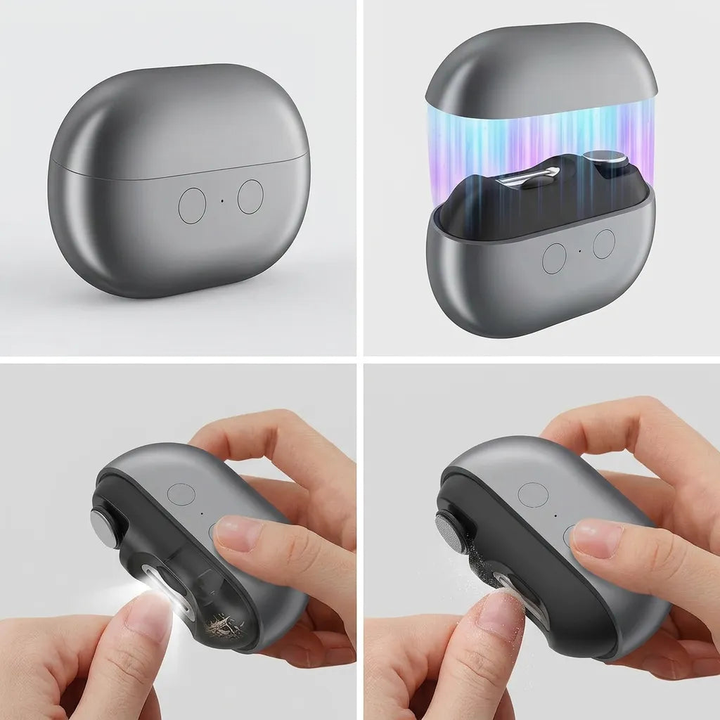 Coupe Ongle Electrique Orthopédique Inox pour Ongles Épais Gris