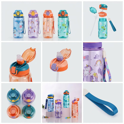 Gourde Enfant DinoSip | Gourde enfant 600ml avec paille étanche sans BPA