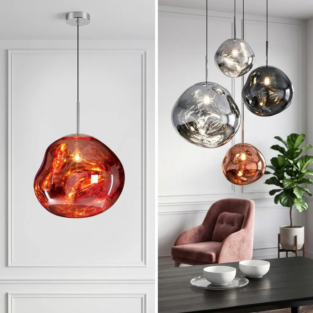 Suspension Milo | Luminaire suspendu design organique blanc chaud