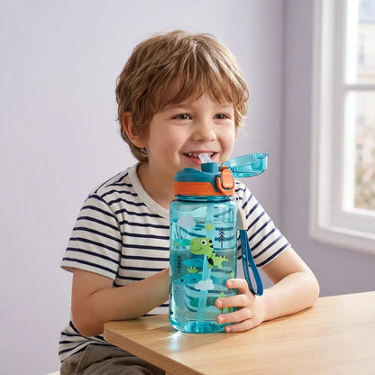 Gourde Enfant DinoSip | Gourde enfant 600ml avec paille étanche sans BPA